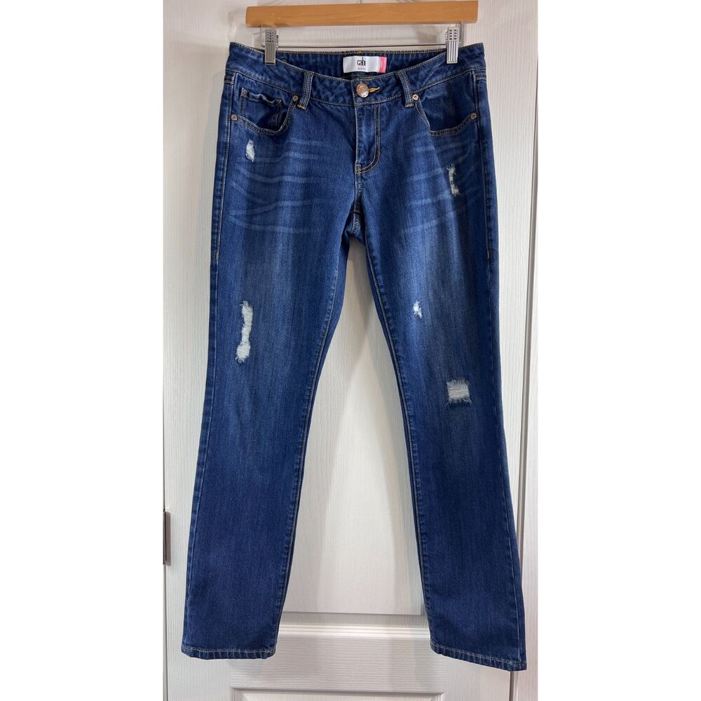 Cabi #3045 Slim Boyfriend Distressed Denim Jeans Women's Size 6